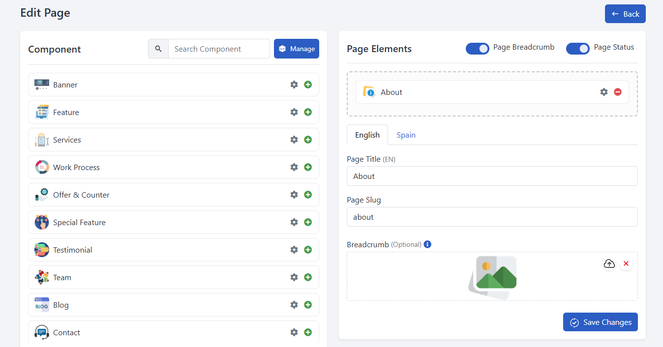 Edit Page UI